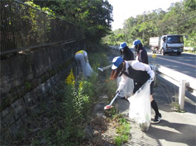 道路清掃活動を20年以上実施